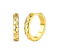 JeweBella Boucles d'Oreilles Femme Argent 925 Creoles Or Argent Hypoallergénique Créoles Plaqué Or 18K Boucle d'Oreille Creoles pour Femmes Enfant Fille