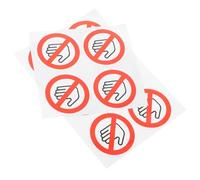JEWEDECO 10 Pièces Ne Touchez Pas Les Étiquettes D'Étiquette Ne Touchez Pas Le Signe Attention Ne Touchez Pas L'Autocollant Ne Touchez Pas L'Étiquette D'Avertissement Signe Aucun Signe