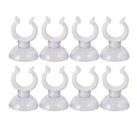 JEWEDECO 10 Pièces Ventouse Transparente Forte pour Aquarium Support de Tuyau avec Pince Fixation Stable sur Surface Lisse Accessoire pour Pompe à Air et Tuyau Aspiration