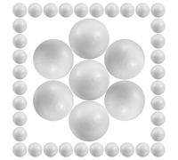 JEWEDECO 100 Boules Blanches en Polystyrène Rondes, 4 Cm, Coupables et Épinglables pour Activités de Bricolage et Décorations de Mariage