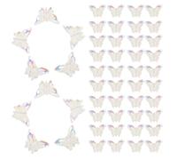 JEWEDECO 100 Pièces Accessoires D'ongles Métallisées Irisés en Plastique pour Manucure Style Fée, Prévention du Décollement et Bords sans Bavure, pour Usage Quotidien et Occasions Spéciales