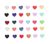 JEWEDECO 100 Pièces Mini Breloques Cœur Résine à Dos Plat 13 MM pour Créations Scrapbooking et Fabrication Bijoux Loisirs Créatifs