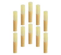 JEWEDECO 10pcs Anches de Saxophone Alto en Bambou Khaki, Installation Facile, Légères, Force 2.5, Adaptées aux Débutants et Professionnels