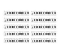 JEWEDECO 10pièces Règles Droites Transparentes Plastique avec Notes de Musique Règle de Papeterie Créative pour Élèves Outils de Mesure Précis pour Musique École et Bureau