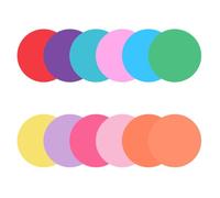 JEWEDECO 12 Autocollants Ronds Créatifs en Pvc 30 Cm, Papier à Message Effaçable et Auto-adhésif, 12 Pcs pour Bureau et Chambre D'garçon et Filles, Surface Plane Réutilisable