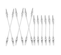 JEWEDECO 12 Clips Crocodiles Métalliques à Double Extrémité pour Décoration Murale Photo, en Métal Argenté, pour Fête D'inauguration de Maison ou Saint-Valentin