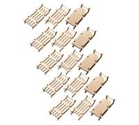 JEWEDECO 15 Pièces Traîneau Miniature en Bois pour Décoration de Table de Noël, Assemblage DIY, Design Compact et Ambiance Festive pour Étagères et Fêtes