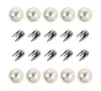 JEWEDECO 150 Sets de Rivets Soi-même en Alliage Beige Design Perle, Résistants la Corrosion et Couleur Lisse pour Vêtements et Accessoires DIY