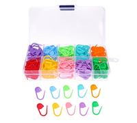 JEWEDECO 150pièces Marqueurs de Mailles Plastique Multifonctionnels pour Tricot et Crochet Boucles de Mailles Colorées pour Marquer la Progression Les Travaux