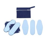 JEWEDECO 1ensemble Lot de Serviettes Hygiéniques Lavables Polaire Absorbantes avec Ailettes Réutilisables pour Femmes Post Accouchement Confortables et Respirantes pour Jour et Nuit