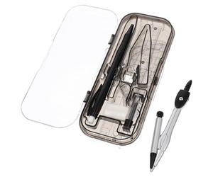 JEWEDECO 1ensemble Set de Dessin Technique Portable avec Compas Règle Équerre et Rapporteur Kit Multifonction pour Étudiants Architecture et Ingénierie Outils de Mesure Légers et Précis