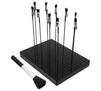 JEWEDECO 1ensemble Support de Peinture avec Base et Pince Crocodile Flexible pour Modélisme Kit avec Brosse de Nettoyage pour Aérographe et Support Ajustable pour Maquettes et DIY
