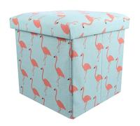 JEWEDECO 1pièce Tabouret Pliant Multifonction avec Motif Flamant Siège de Rangement Confortable et Pratique pour Maison Décoration Intérieure et Rangement Vêtements
