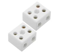 JEWEDECO 2 Pièces Bornier Céramique à 2 Positions Blanc pour Modules LED