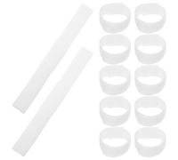JEWEDECO 20 Sangles Réglables Antidérapantes pour Chaussures de Chien en Nylon et Polyester, Protection des Pattes pour Promenades Quotidiennes, Lot de 20 Pièces Blanches