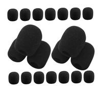 JEWEDECO 20pièces Bonnettes Mousse Pour Microphones Anti-vent Pour Lavaliers Et Casques Accessoires De Microphone Éponge Pour Utilisation Et Extérieure