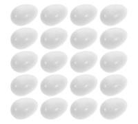 JEWEDECO 22 Pièces Oeufs Factices Simulés Plastique Mat Non Réfléchissant Accessoires Entraînement pour Perroquets Calopsittes et Petits Oiseaux Sécurisés Bords Tranchants pour Élevage et