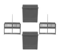 JEWEDECO 2ensembles Plastic Microscope Slides Staining Jars with Covers and Storage Racks for Laboratory Use Stable Thick-Walled Design for Teaching and Research