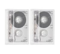 JEWEDECO 2pièces Cassette Audio Vierge Mini Compatible Machines Interview Portable pour Enregistrement Musique Discours et Projets DIY