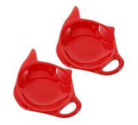 JEWEDECO 2pièces Support Céramique pour Sachets De Thé Forme De Théière Soucoupe Pratique pour Cuisine Salon Et Bureau