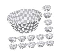 JEWEDECO 300 pièces Caissettes Papier Cupcakes Motif Blanc Supports Anti-huile Stables pour Muffins et Desserts pour Pâtisserie et Décoration de Fête