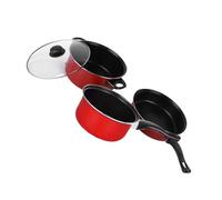 JEWEDECO 3pièces Cuisson Antiadhésif Poêle Casserole Laitière Réversible Rédigez Facilement Repas Familiaux Efficacité Économie Espace