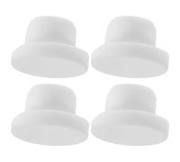 JEWEDECO 4 Pièces Bouchon Installation Rapide et Facile pour Trou de Drainage en Caoutchouc Rond Étanche Couleur Blanc de Congélateur Vertical ou Coffre pour Garage Cuisine