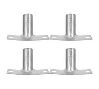 JEWEDECO 4 Pièces Connecteur de Balai de Sol en Fer Argenté Prise Confortable, Compatible Polyvalent pour Accessoires de Manche de Balai, pour Nettoyage Ménager