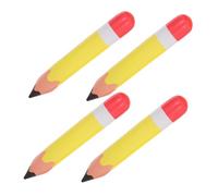 JEWEDECO 4 Pièces Lot de Crayons Gonflables Géants et Réalistes pour Décoration Scolaire et Fêtes Danniversaire Jouets Portables et Amusants pour Classe et Événements Garçon Fille