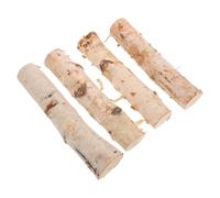 JEWEDECO 4pcs Bûches Décoratives en Bois Naturel de Bouleau, Polyvalentes pour Décoration et Artisanat, Style Élégant Classique, pour Projets Créatifs