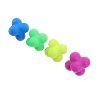 JEWEDECO 4pièces Balles Entraînement Hexagonales Caoutchouc pour Agilité Réflexe Coordination Outil Portable pour Basketball Hockey Tennis et Plus