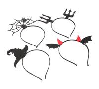JEWEDECO 4pièces Bandeau Halloween Avec Cornes De Démon Chapeau De Sorcière Ailes De Chauve-souris Et Décorations Araignée Accessoires De Fête Pour Cosplay Et Célébrations Festives