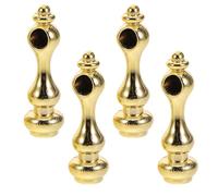 JEWEDECO 4pièces Connecteurs Métal pour Garde-Corps Verre Embouts de Poteaux de Meuble Ajustables pour Armoire à Vin et Chariot Décoratif