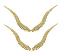 JEWEDECO 4pièces Corne De Mouton Artificielle Accessoire De Tête Pour Cosplay Fête Et Photographie Décoration Gothique