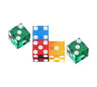 JEWEDECO 5 Dés à Points en Acrylique Transparent 19mm, Finition Soignée et Coins Ronds, Lot de 5 pour Jeux de Société et Fête comme Craps Couleur Aléatoire