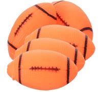 JEWEDECO 5 Pièces Chien en Vinyle de Ballon de Rugby avec Couineur, à Mâcher pour Dentition, pour Lancer et Attraper Lors des Jeux Interactifs