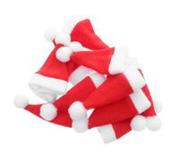 JEWEDECO 50pcs Mini Chapeaux Rouges de Noël en Tissu Résistant pour Bouteilles de Vin et Couverts, Légers et Festifs, pour Fêtes en Plein Air et Décoration DIY