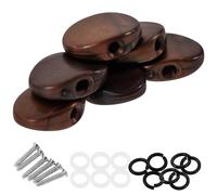 JEWEDECO 6 Boutons de Guitare Acoustique Vis de Argentées en Plastique Poignées D'accordage Élégantes et Faciles à Installer, Lot de 6 pour Remplacement