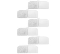 JEWEDECO 6 Pièces Filtres de Remplacement pour Fontaine à Eau pour Chat, Filtre Actif en Coton et Résine, Élimine Poils et Débris, Adapté Fontaine Domestique et Magasin Animalier