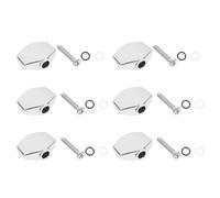 JEWEDECO 6 Sets Bouchons de Réglage en Alliage de Zinc Poignées de Fonctions de Verrouillage de Chaîne Boutons D'accordage de Guitare Argenté Légers Garantissant une Tonalité Précise