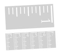 JEWEDECO 7pièces Pochoir De Règle Plastique Pour Mesurer Garçon Fille Template De Éducatif Avec Échelle Hollow Pour