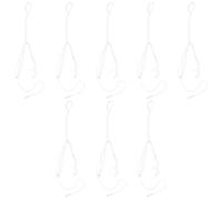 JEWEDECO 8 Pièces de Franges Tzitzit Blancs en Tissu Pré-noués pour Jeans et Châles de Prière, Accessoires Classiques pour Cérémonies Religieuses et Réparations de Tallit