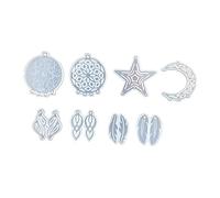 JEWEDECO 8 Pièces Moule Attrape-rêves Silicone DIY Outil pour Fabrication Attrape-rêves Suspendu Kit De Moules Époxy pour Objets Décoratifs