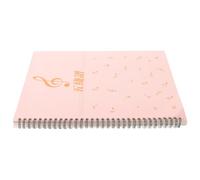 JEWEDECO 80 Feuilles Cahier de Notation Musicale Manuscrit A4 80 | Portées Étroites 2mm, Impression Claire et Anti-bavure, Rose, pour Écriture et Composition