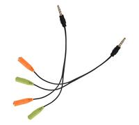 JEWEDECO Adaptateur Audio 3,5 Mm 2pcs pour Casque et Microphone PC Smartphone, Câble Répartiteur Plastique Interface Micro Haute Sensibilité pour Travail et Voyage
