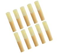 JEWEDECO Anches de Saxophone Alto Léger et Facile à Installer en Bambou 10 Pièces Force 2.5 Accessoires pour Saxophone Professionnels et Débutants