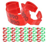 JEWEDECO Anneaux de Pattes de Volaille en Plastique 200pcs Légers et Sûrs pour Identification des Poulets, Canards, Pigeons et Élevage en Plein Air