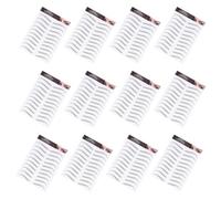JEWEDECO Autocollants pour Sourcils Imperméables Effet 6d Imitation Naturelle, Papier, Pack de 12 Feuilles, pour Sourcils Clairsemés et Débutants