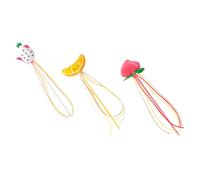 JEWEDECO Baguette de Chat Interactive en Peluche et Plastique 3pcs, Portable pour Chaton, Accessoires pour Jouer et Changer Le Mauvais Comportement de Morsure Style Plusieurs Styles