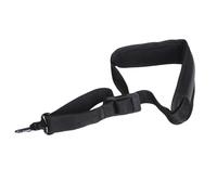 JEWEDECO Bandoulière de Saxophone en Cuir Noir Ajustable, Confortable et Résistante, Sangle de Cou pour Jouer en Concert Répétition
